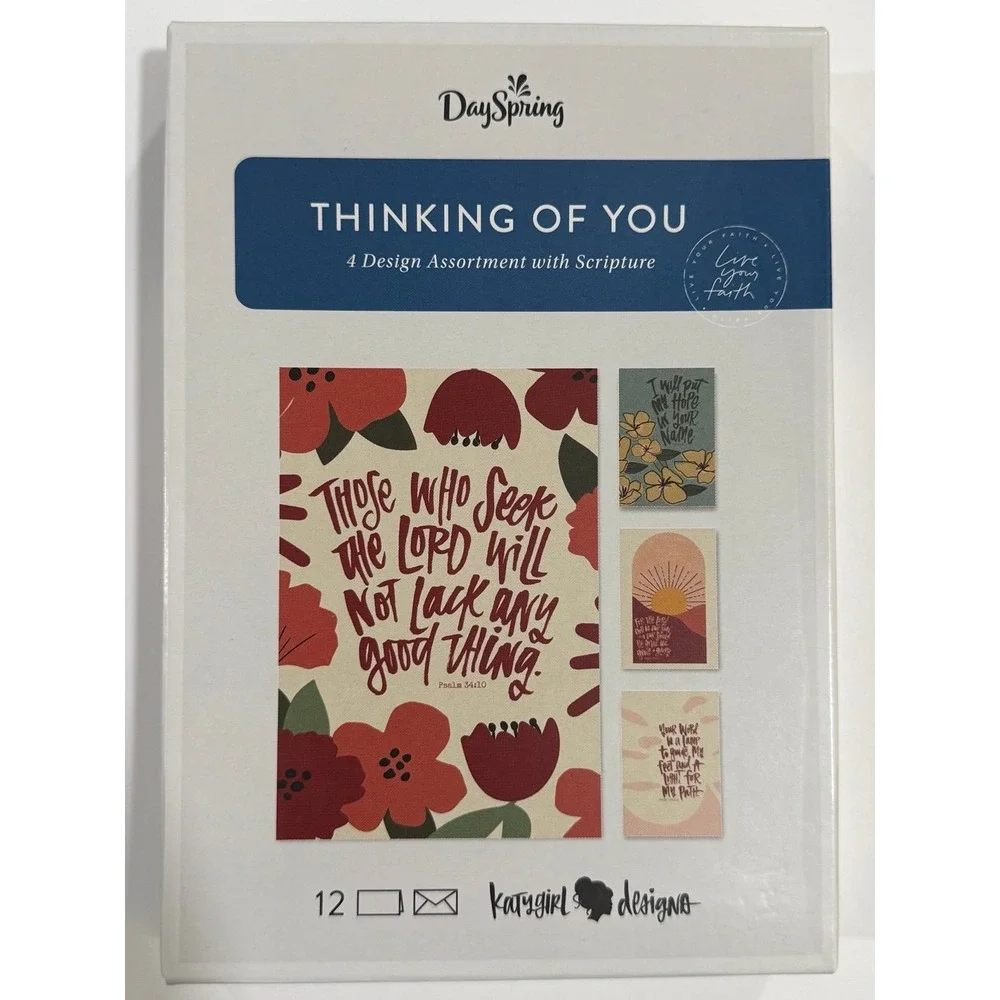 DaySpring Christian Greeting Card Assortment + Scripture Shareable's & Card Box